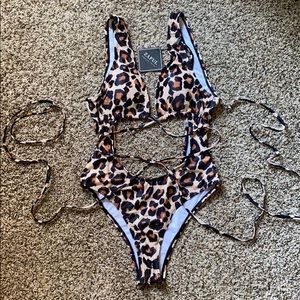 ZAFUL || one-piece leopard print swim suit
